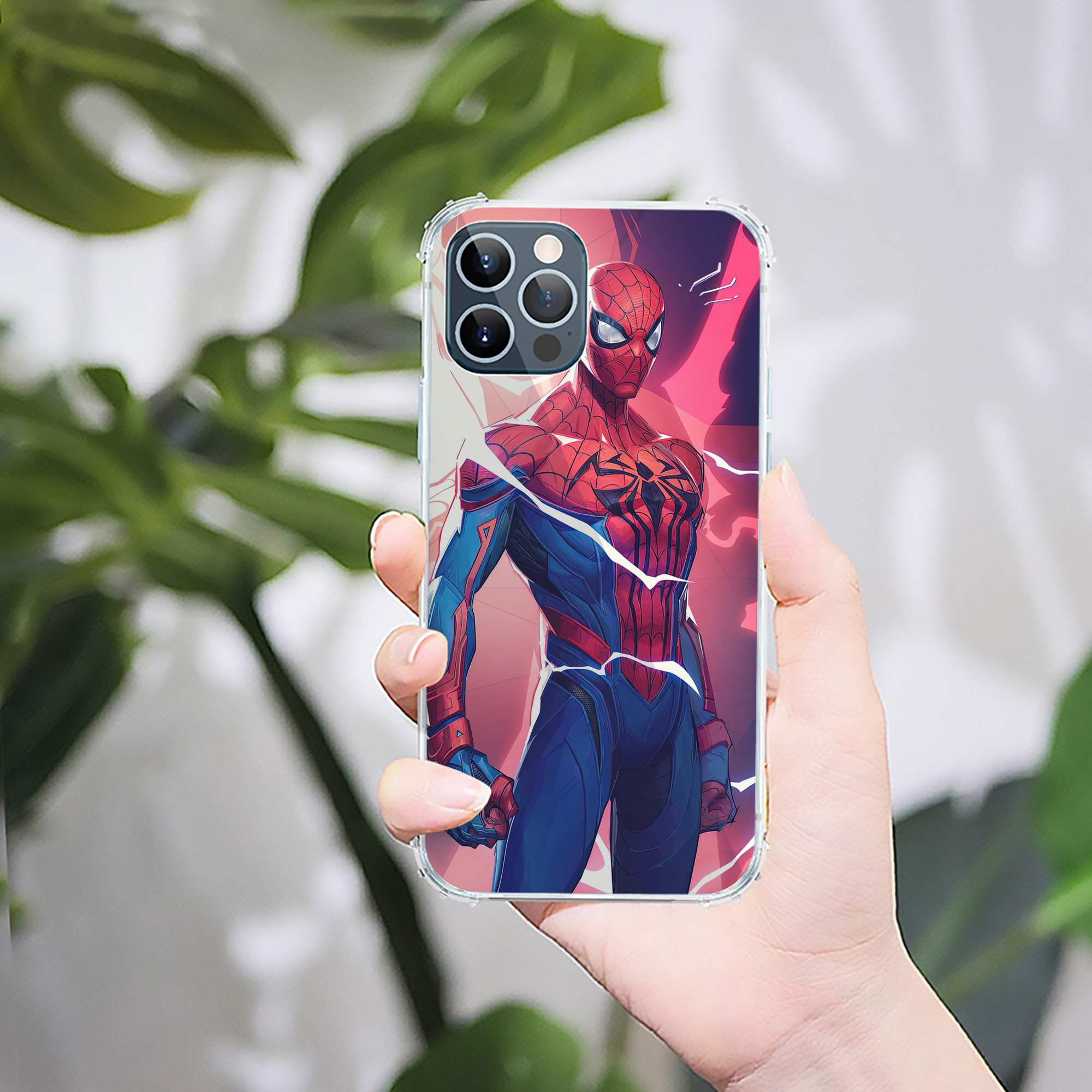 （画像用） Spider Man スパイダーマン 【iPhone 12シリーズ対応】透明スマホケース（クリアソフトケース）